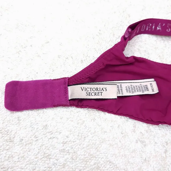 Victoria's Secret T-Shirt Lightly Lined Wireless Bra 34C Magenta Pink - Picture 6 of 7